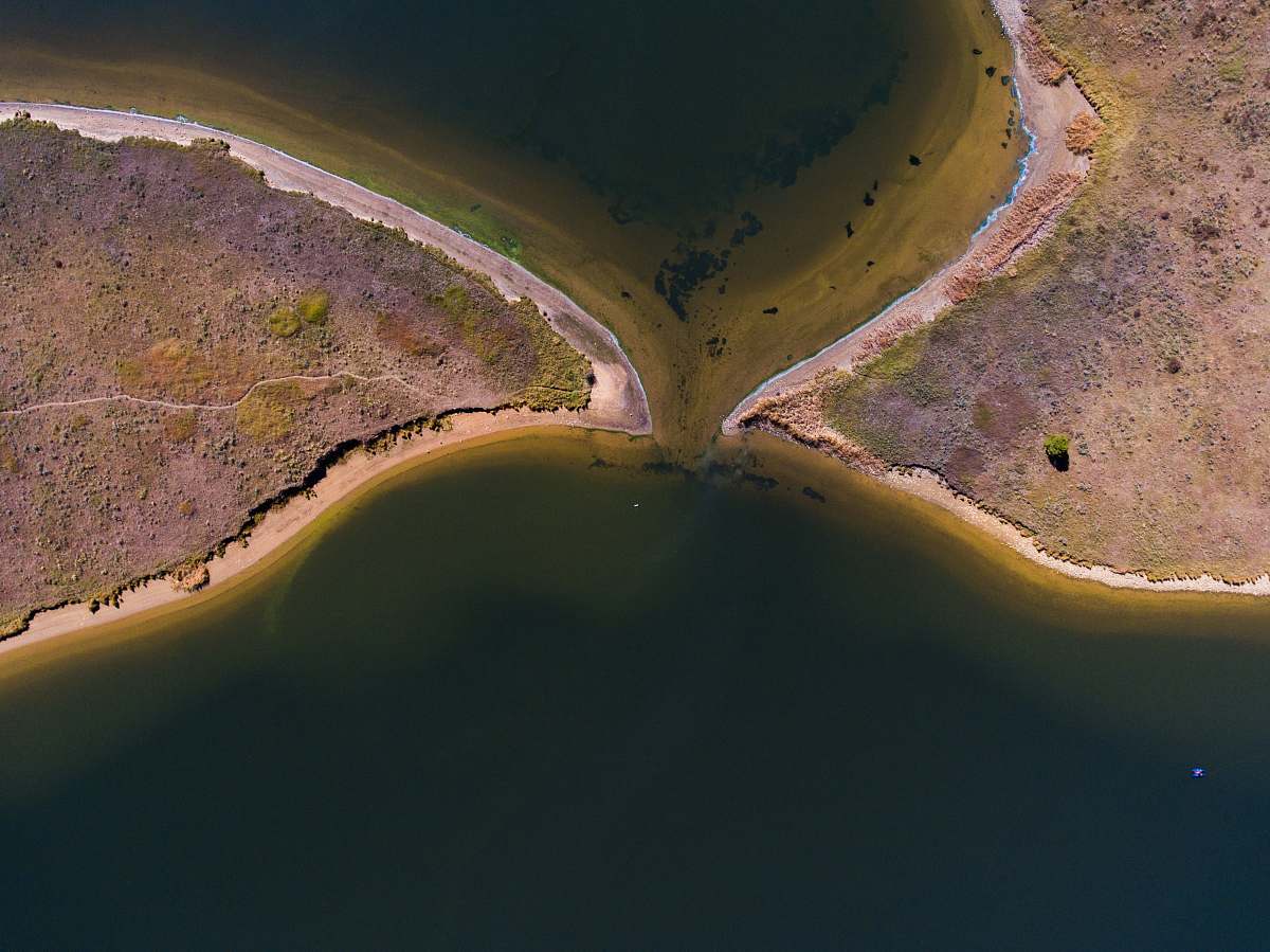 aerial view aerial view photography of island on body of water nature